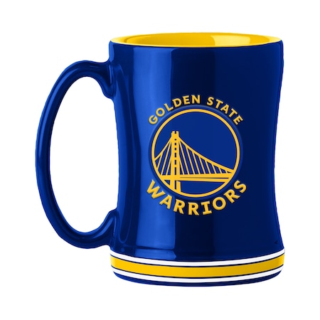 Logo Brands Golden State Warriors 14oz Relief Mug 709-C14RM